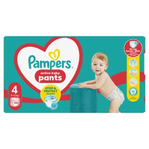 Pampers Pants Pieluchomajtki rozmiar 4, 9-15 kg, 108 sztuk