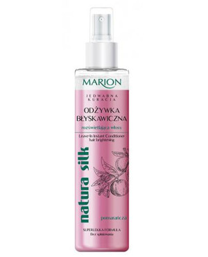 Marion Jedwabna Kuracja Natura Silk Błyskawiczna odżywka rozświetlająca włosy, 150 ml