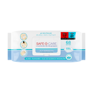 Safe&Care chusteczki do pielęgnacji dla dorosłych XXL, 68 sztuk