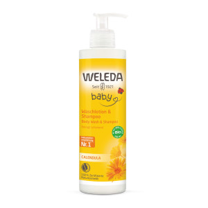 Weleda Szampon i płyn do mycia ciała dla niemowląt z nagietkiem lekarskim, 400 ml