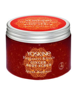 Yoskine Happiness Rituals Peeling Cukrowy do ciała Ginger, 300 g