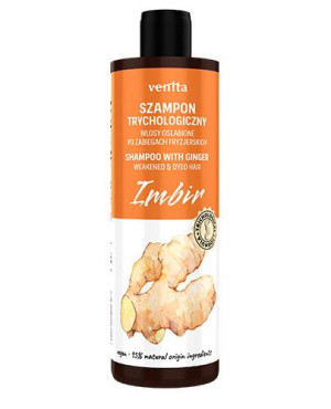 VENITA Szampon trychologiczny - Imbir do włosów osłabionych, farbowanych, po zabiegach fryzjerskich, 300 ml