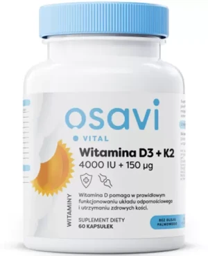 Osavi Witamina D3 + K2 4000 IU + 150 µg 60 kapsułek