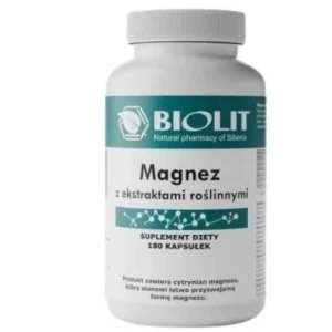 Biolit Magnez z ekstraktami roślinnymi, kapsułki, 180 sztuk