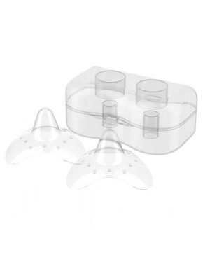 Babyono Natural Nursing, silikonowe osłonki na piersi, rozmiar M [823], 2 sztuki
