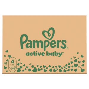 Pampers Active Baby Maxi, pieluchy rozmiar 4, 9-14 kg, 180 sztuk