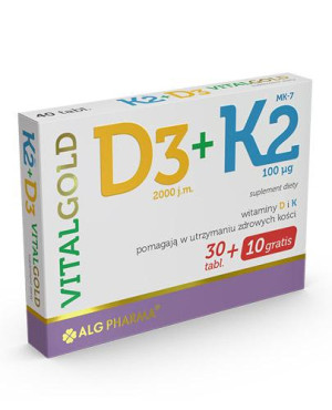 ALG PHARMA Witamina D3 + K2 VitalGold - 40 tabl.