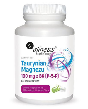 Aliness Taurynian Magnezu 100 mg z B6, kapsułki, 100 sztuk
