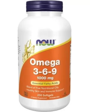 NOW Foods Omega 3-6-9 1000 mg, kapsułki, 250 sztuk