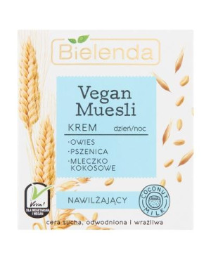Bielenda Vegan Muesli, Krem nawilżający dzień/noc, 50 ml