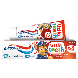 Aquafresh Little Teeth Psi Patrol Pasta do zębów dla dzieci w wieku 0-5 lat, 50 ml
