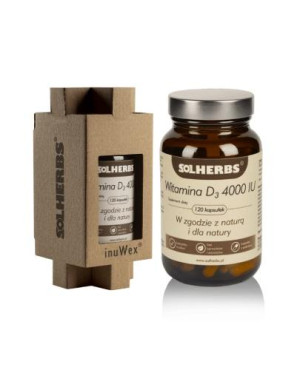SOLHERBS Witamina D3 4000 IU, 120 kapsułek
