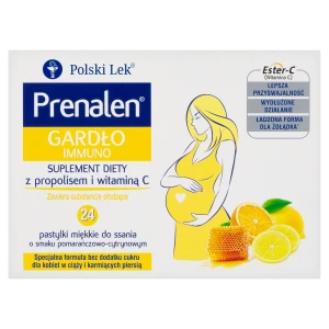 Prenalen Gardło Immuno z propolisem i witaminą C, pastylki, 24 sztuki
