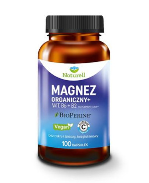 Naturell Magnez Organiczny+, kapsułki, 100 sztuk