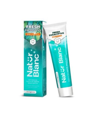 Sylveco Natur Blanc, Pasta do wrażliwych zębów Fresh Eucalyptus, 100 ml