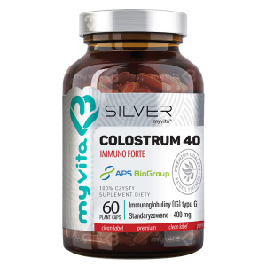 MyVita Silver Colostrum 40 Immuno Forte, 60 kaps., cena, opinie, składniki