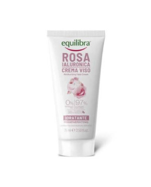 Equilibra, różany krem do rąk z kwasem hialuronowym, 75 ml