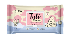 Luba Tuli Sensitive, nawilżane chusteczki z mączką ryżową, 54 sztuki