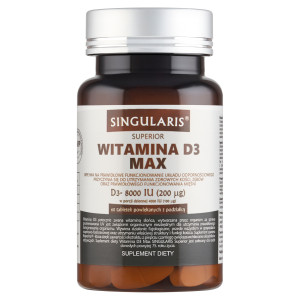 Singularis Superior Witamina D3 Max 8000 IU, tabletki, 60 sztuk