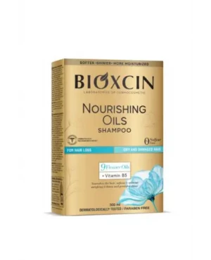 Bioxcin, Szampon do włosów suchych i zniszczonych z olejkami odżywczymi, przeciw wypadaniu włosów, 300 ml