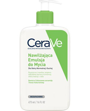 CeraVe, nawilżająca emulsja do mycia dla skóry normalnej i suchej, 473 ml