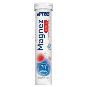 APTEO MAGNEZ SKURCZ O smaku pomarańczowym - 20 tabl. mus.