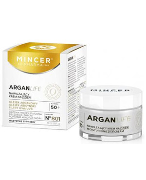 Mincer Pharma Argan Life N°801 Nawilżający krem na dzień 50+, 50 ml