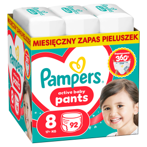 Pampers Active Baby Pieluchomajtki rozmiar 8, 17+ kg, 92 sztuki
