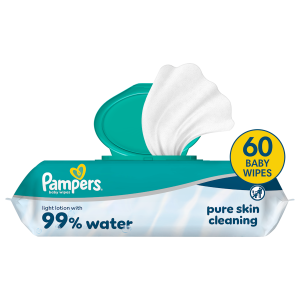 Pampers 99% Water, chusteczki nawilżane dla dzieci, 60 sztuk