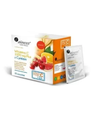 Aliness, Witamina C 1000 mg Plus z cynkiem, 30 saszetek