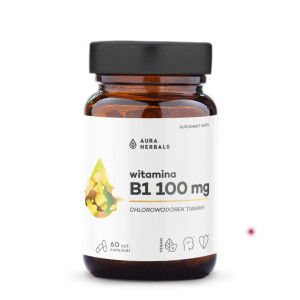 Aura Herbals Witamina B1 100 mg, tiamina, kapsułki, 60 sztuk