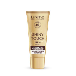 Lirene Shiny Touch, Pielęgnacyjny podkład kryjący z SPF 30 02 Natural 30, 30 ml