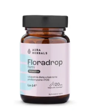 Aura Herbals, Floradrop femi, probiotyk dla kobiet, kapsułki 20 sztuk