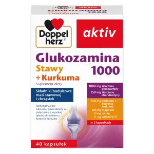 Doppelherz aktiv Glukozamina 1000 Stawy + Kurkuma, 40 kapsułek