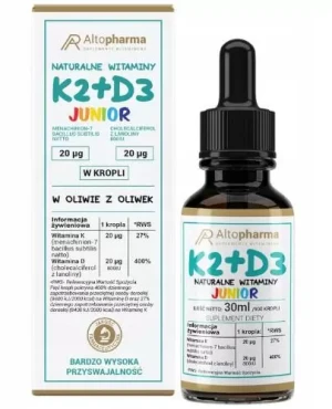Altopharma Witamina K2 MK-7 + D3 Junior w kroplach 30 ml