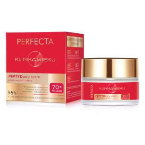 Perfecta Klinika Wieku, Peptydowy krem silnie wygładzający na dzień 70+, 50 ml