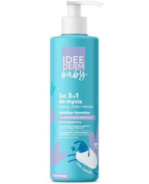 Ideederm Baby Żel 3w1 do mycia twarzy, ciała i włosów 400 ml