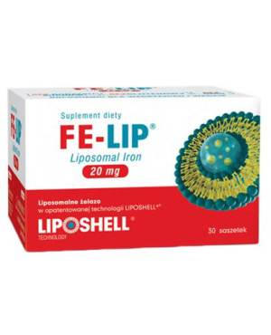 Fe-Lip Liposomalne żelazo 20 mg - 30 sasz. - cena, opinie, wskazania