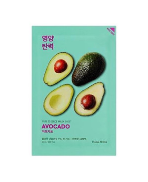HOLIKA HOLIKA Pure Essence Mask Sheet AVOCADO maseczka na bawełnianej płachcie, 1 sztuka