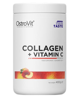 OstroVit Collagen + Vitamin C Peach Odżywka o smaku brzoskwini - 400 g