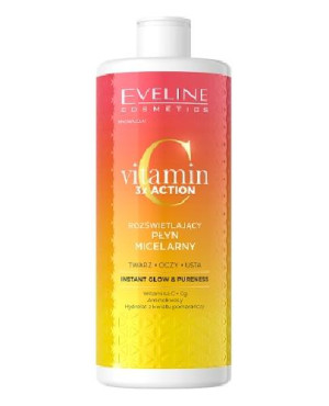 EVELINE COSMETICS Vitamin C 3x Action Rozświetlający płyn micelarny, 500 ml