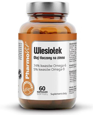 PharmoVit Wiesiołek Olej tłoczony na zimno - 60 kaps.- cena, opinie, właściwości