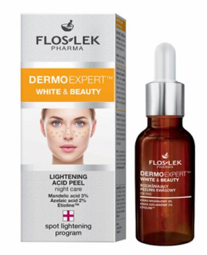 FLOS-LEK DERMO EXPERT WHITE&BEAUTY Rozjaśniający peeling kwasowy na noc - 30 ml