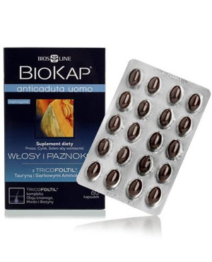 Biokap Anticaduta Włosy i paznokcie dla mężczyzn, kapsułki, 60 sztuk