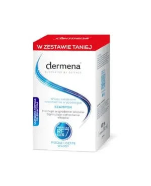 Dermena, Szampon hamujący wypadanie włosów, 2 x 200 ml