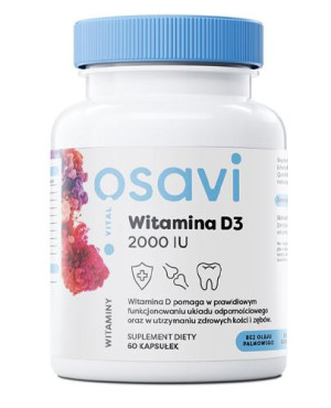 Witamina D3 2000 IU, 60 kaps., cena, właściwości, składniki