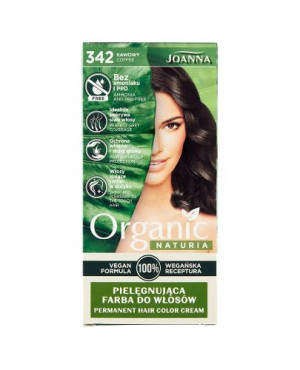 Joanna Organic Naturia Vegan Farba pielęgnująca do włosów 342 Kawowy, 1 sztuka