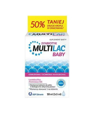 Multilac Baby, Synbiotyk krople, 2 x 5 ml
