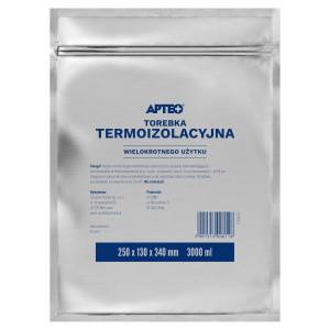 Torebka termoizolacyjna wielokrotnego użytku APTEO CARE 250 mm x 130 mm x 340 mm, 3000 ml