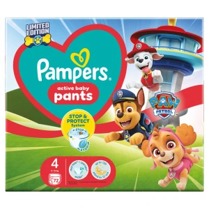Pampers Pants 4 Psi Patrol Pieluchomajtki 9-15 kg, 72 sztuki